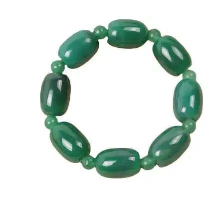 Natural Twining Line Agate Single Circle Bracelet