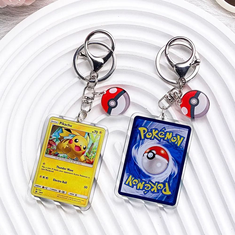 Pokémon Characters Pikachu Bulbasaur Jigglypuff Acrylic Keychain Bag Charms Accessories Backpack Pendant Key Holder Friend Gifts image 2
