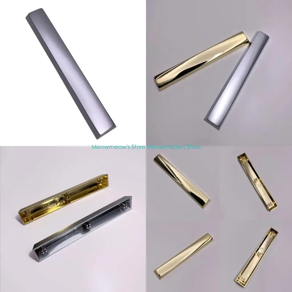 

W91A Zinc Alloy 6.25U Spacebar Keycap Comfort For Mechanical Keyboard Black Silver