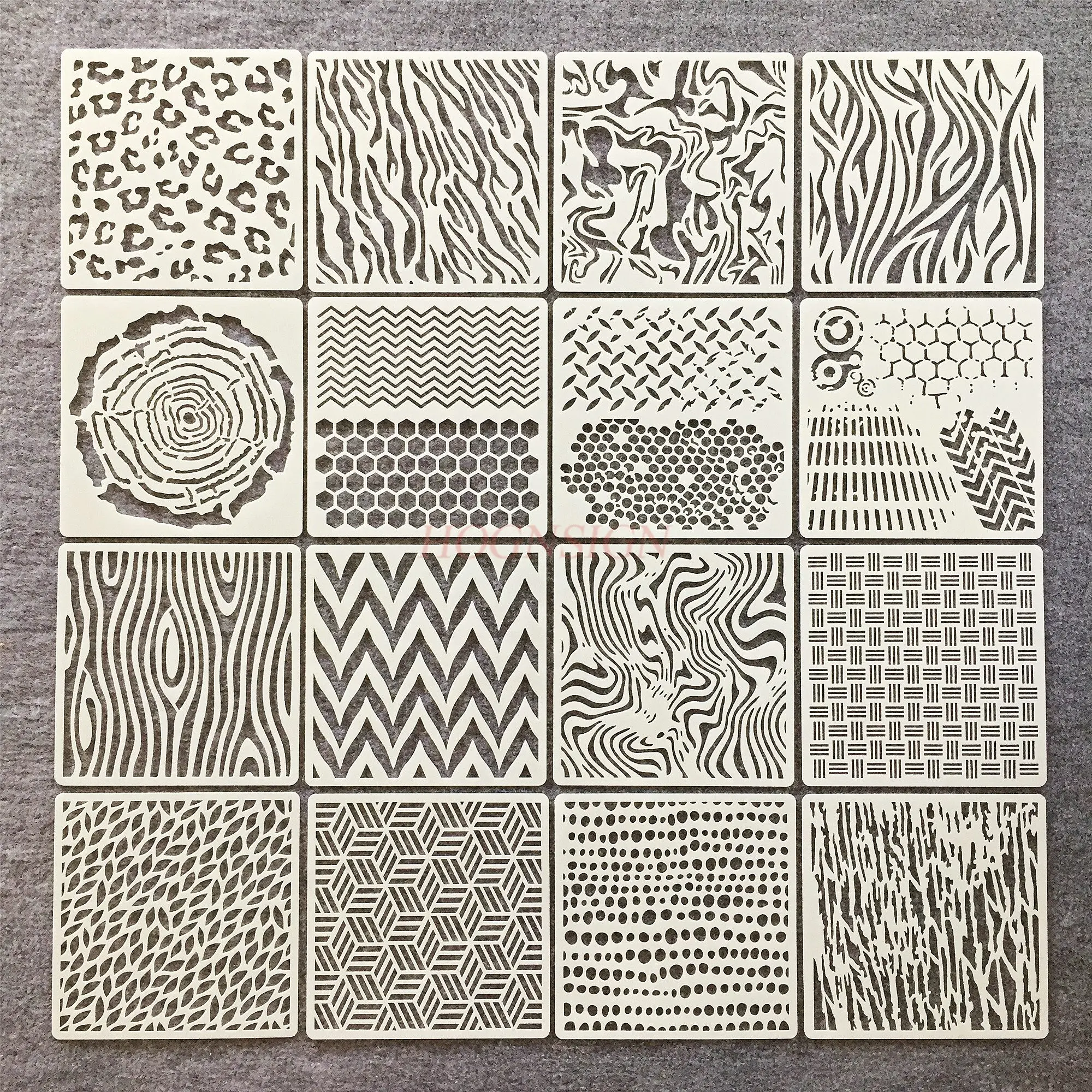 1pcs Geometric Template Mandala Template Ceramic Tile Spray Painting Irregular Plastic Painting Template