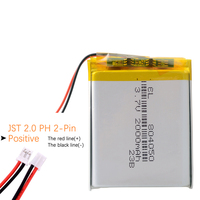 JST2.0 2P 3.7V 2000mAh 804050 Rechargeable Lithium Li-ion Polymer Battery