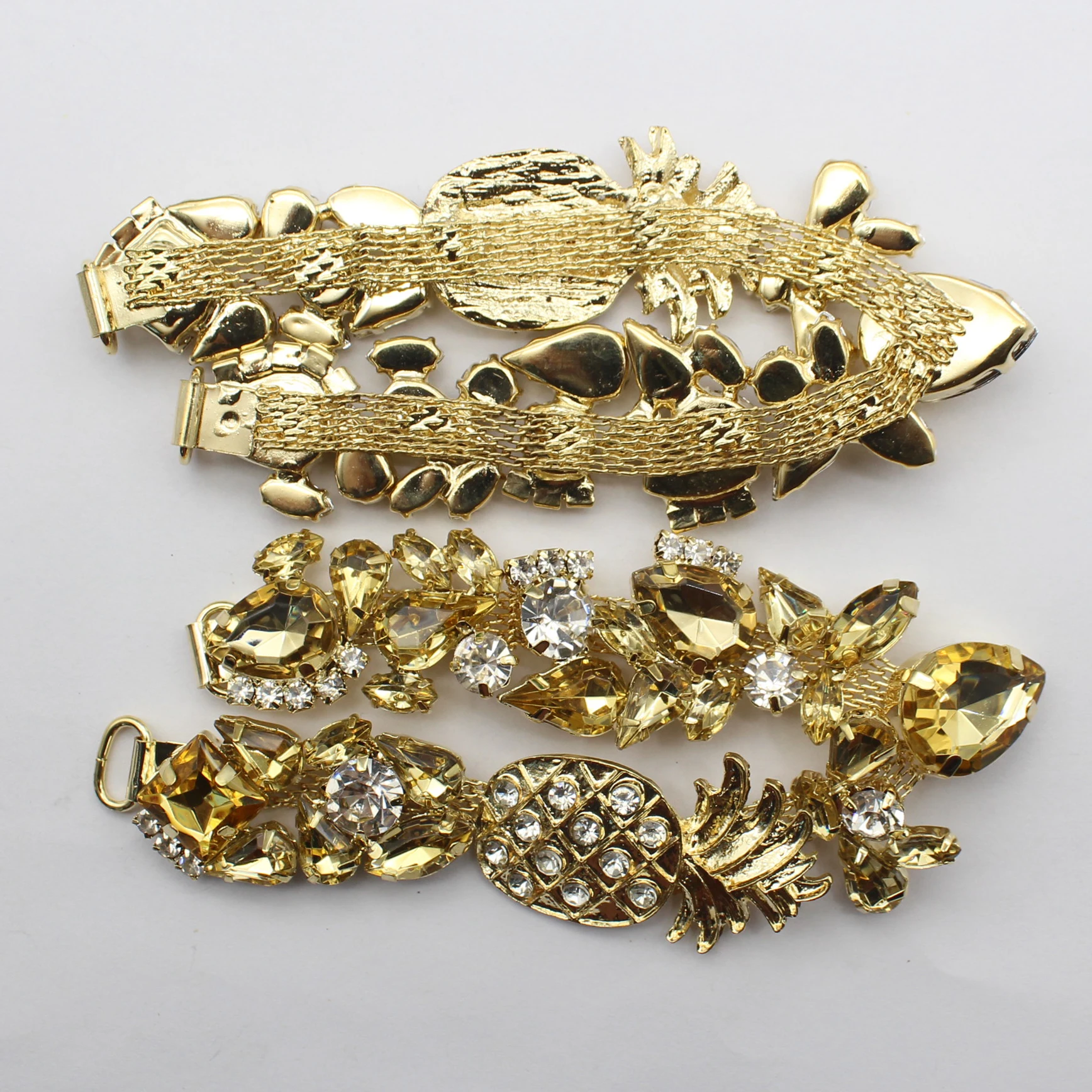 novas-sandalias-femininas-de-liga-com-abacaxi-corrente-decorativa-acessorios-de-costura-para-roupas-diy-fivela-conectora-de-metal-com-cristais-e-strass