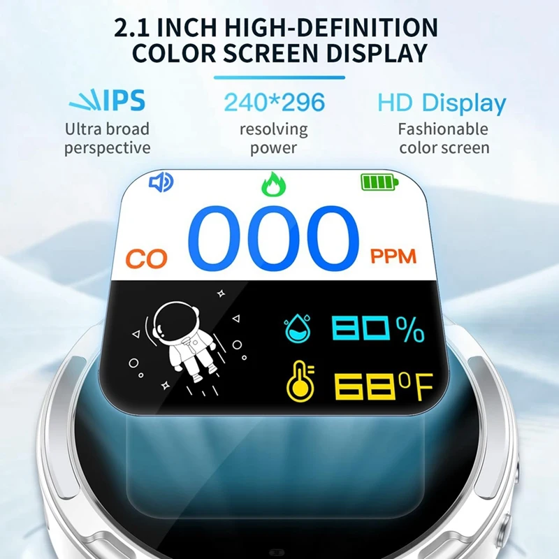 Detector de alarme de monóxido de carbono HD10 Detector portátil doméstico de monóxido de carbono adequado para carros, carrinhos e hotéis