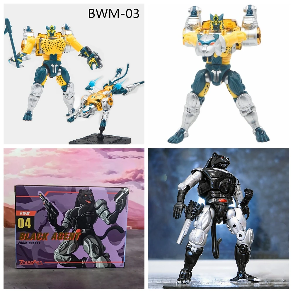 箱付きトランスアートロボットおもちゃ,ta,BWM-03, BWM-04,ravage,Cheetor, Beast War,アクションフィギュアコ