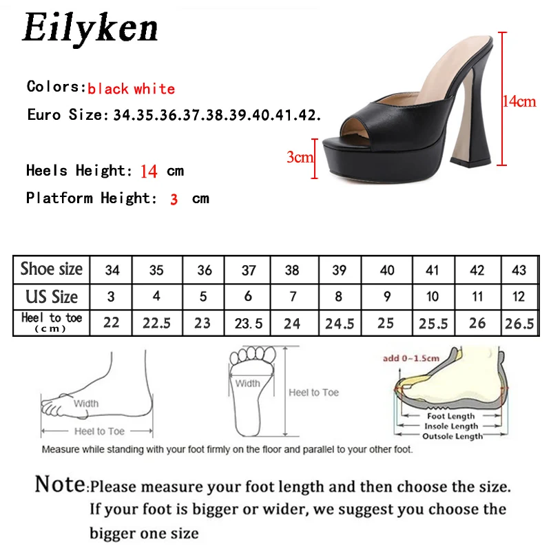 Eilyken Designer Platform Extreme High Heels Women Slippers Peep Toe Banquet Shoes Summer Zapatillas De Mujer