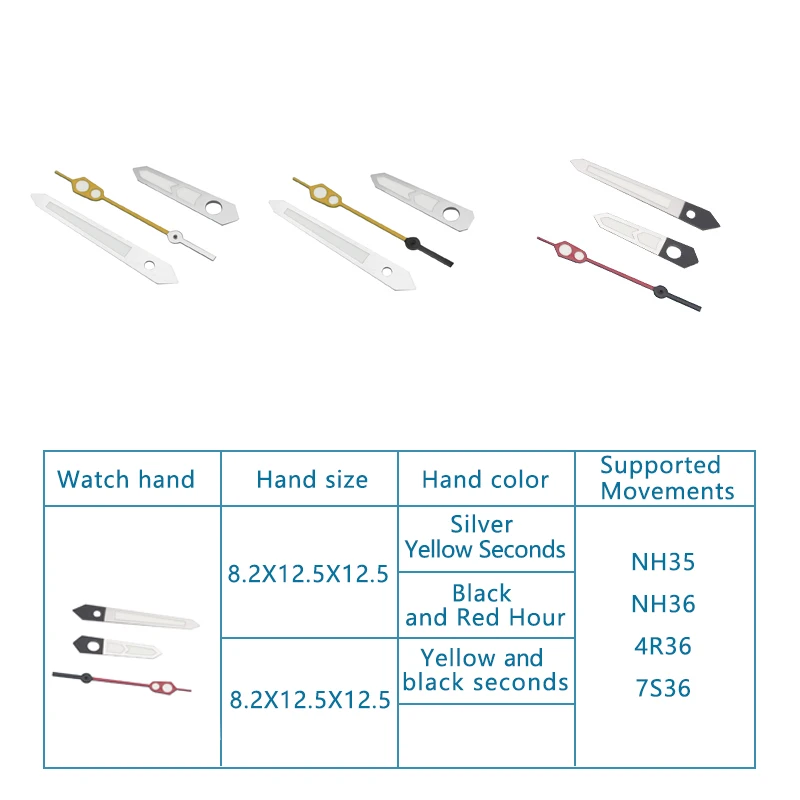 Special Modified Watch Needle Fit Seiko NH35 NH36 4R36 7S26 Movement With Super C3 Luminous SKX007 6105 Tuna Canned Watch Hands