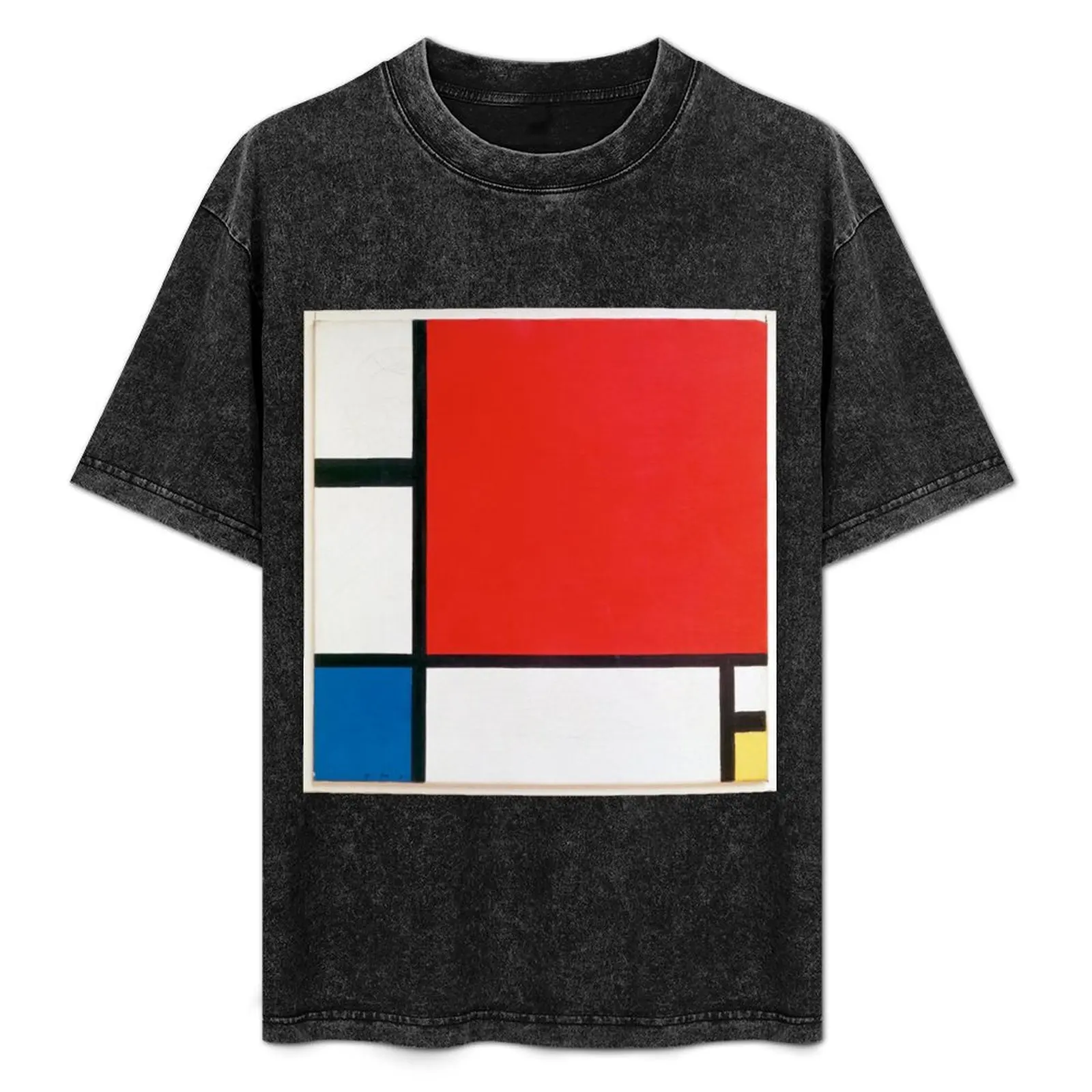 Composition II in Red Blue and Yellow by Piet Mondrian (1930) T-Shirt plus size tops street wear mens t shirts pack