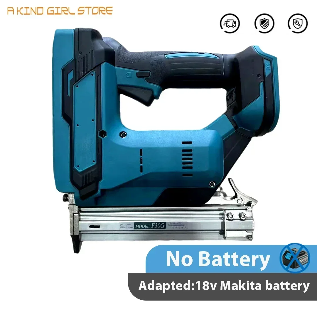 Brushless Wireless Cordless F30 Electric Nail Gun Stapler Nailer Woodworking Lithium Battery For 18V Makita (NO Battery)