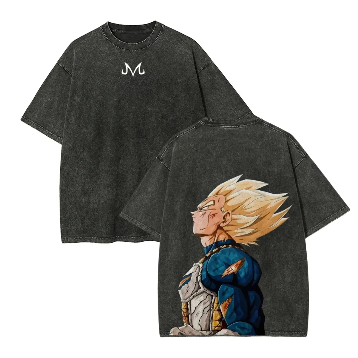 Dragon Ball 2025, Sommer-Anime-T-Shirt „Great Ape“, für Herren, Vintage-Baumwolle, kurzärmelig, Tops, Grafik-T-Shirts, lila, rosa, Flammeneffekt, riesig