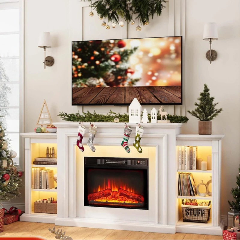 

Basic Fireplace TV Cabinet Electronic Flame Core Top Mobile Phone Bracket Slot Drama Chasing Artifact