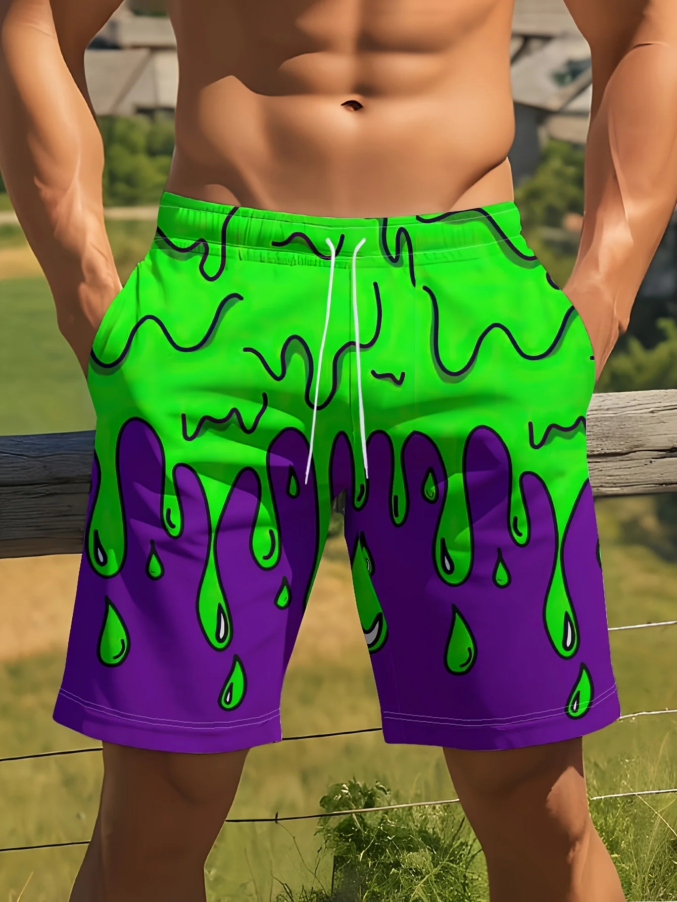 

2026 New Hawaiian Men's Shorts Fashion Couple 3D Printed Swimming Shorts Quick Drying Beach Shorts Casual Street Style