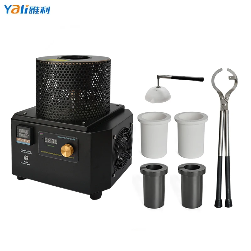 1200 Degrees Lab Portable Gold Melting Furnace Supplier Silver Induction Smelting Machine Copper Casting Oven Jewelry Oven Tools