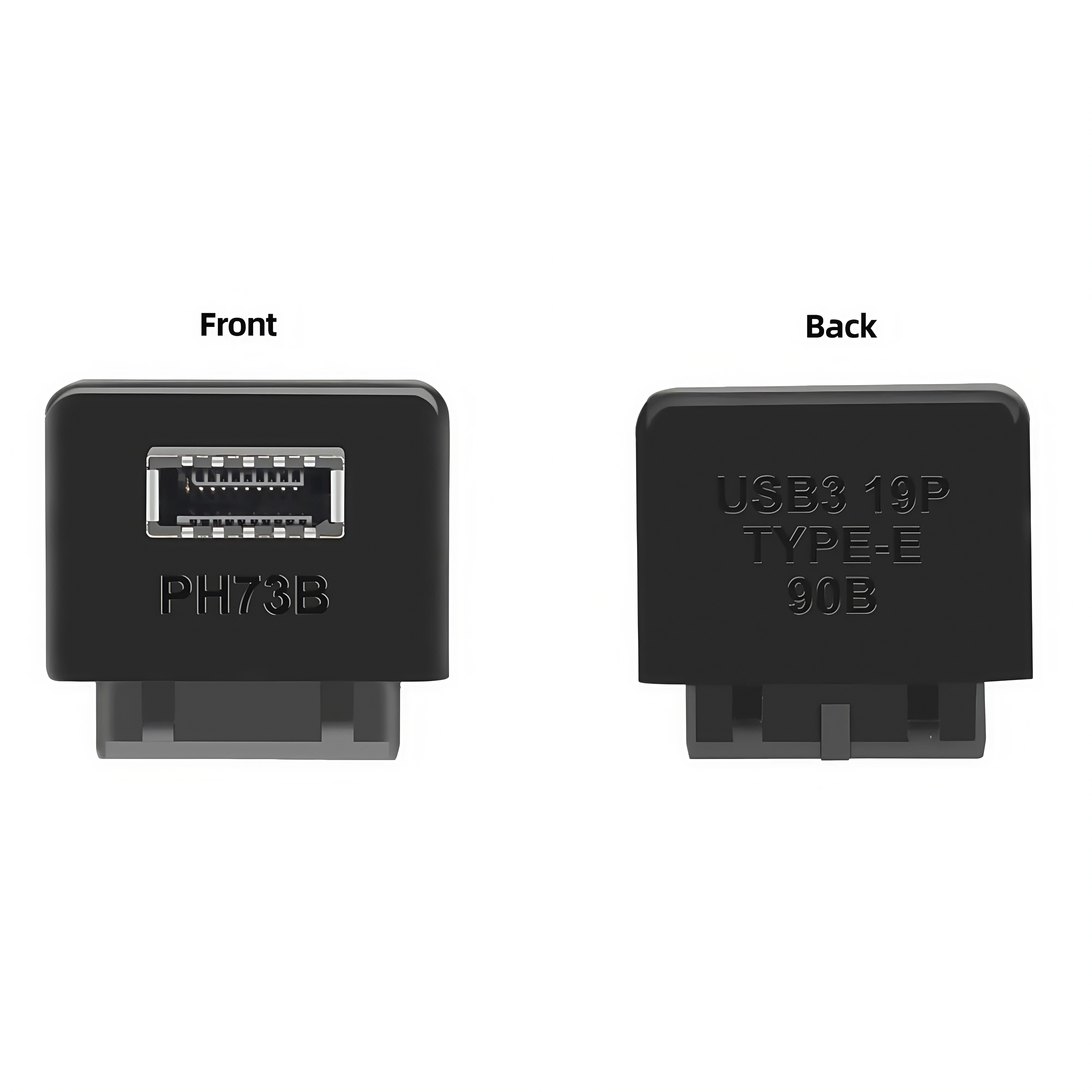 USB 3.0 to Type C Front Panel Adapter - 20/19-Pin Motherboard Header to USB-C Type E Converter for Desktop PC