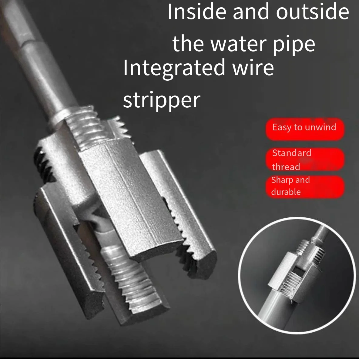 2-in-1 Multifunctional Pipeline Thread Cutter - Water Pipe Thread Processing Tool for Plumbers and DIY Enthusiasts |   Multi-Purpose Threaded Cutting Machine |   Durable Metal Structure