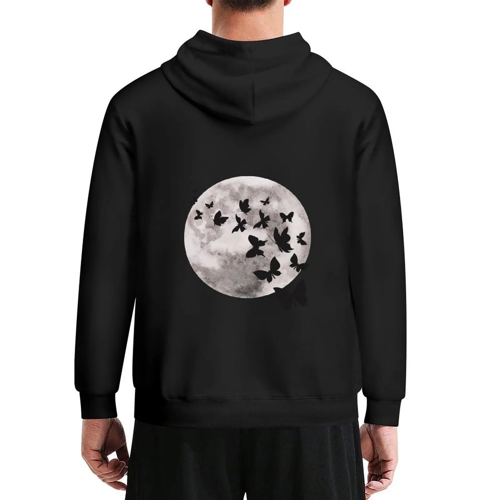 

butterflies with the moon Hoodie autumn japanese style men's clothes blouse new features of hoodies & sweatshirts