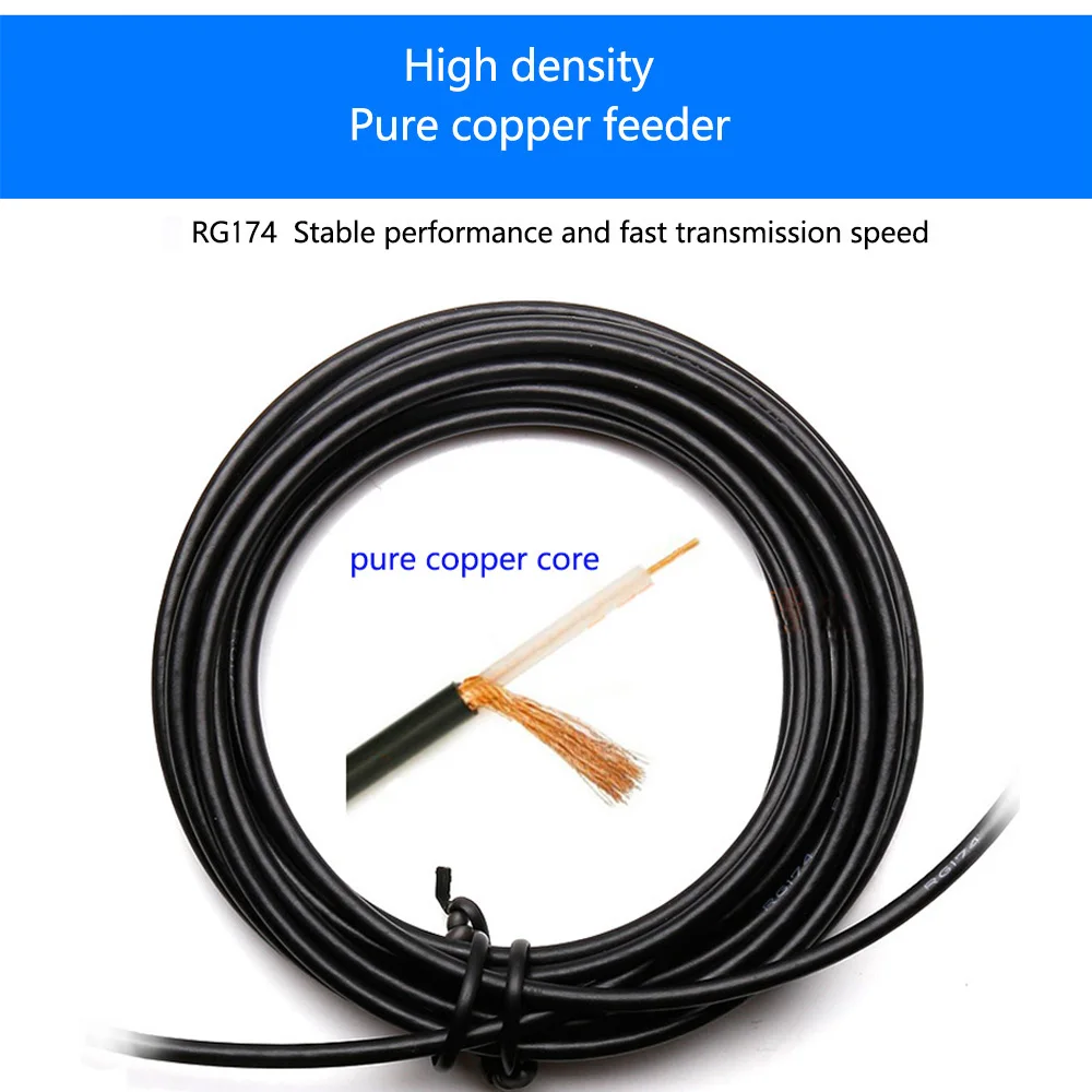 Dual Band WiFi 2.4GHz 5GHz 5.8GHz 12dBi Magnetic Base MIMO RP-SMA Male Antenna for WiFi Router Wireless Network Card