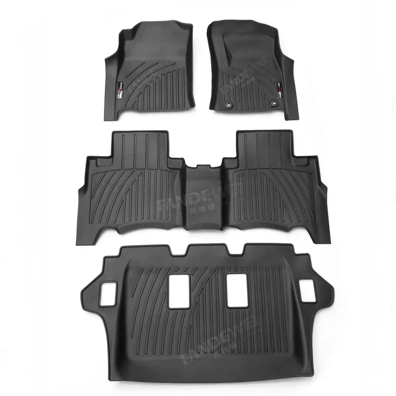 

3D All Weather Factory price TPE rubber custom-fit Durabl car floor mats trunk mats auto carpets for Toyota Fortuner