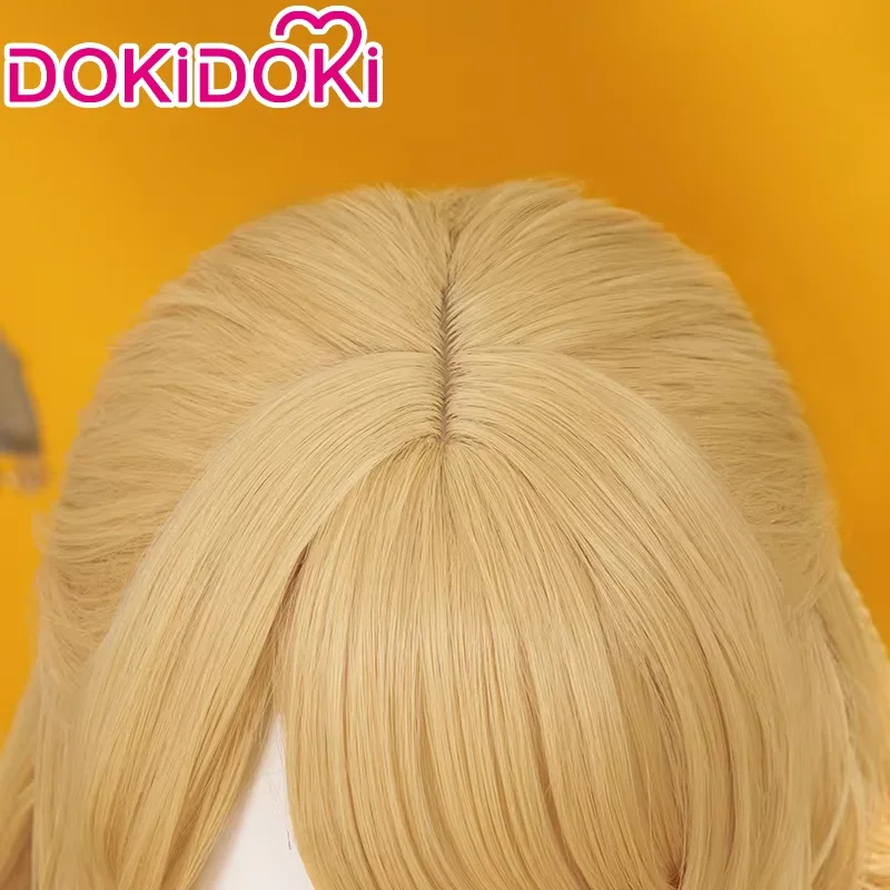 Navia Wig Game Genshin Impact Women 90cm Blond Long Hair Fontaine Navia Free Wig Cap