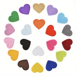 20Pcs/Lot Mini Love Heart Patches Embroidered Pactch Iron On Fabric For DIY Sewing Crafts Appliques Badge Clothing Accessories
