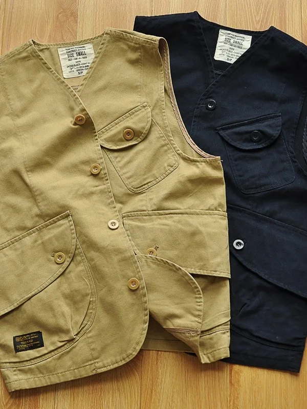 

Свободный жилет в стиле оверсайз с множеством карманов, винтажный, унисекс, с подплечниками, для пар, на все сезоны, повседневная одежда