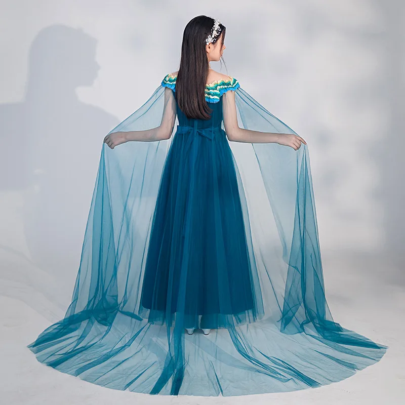 Abito da ballo classico per ragazza in stile cinese, danza popolare, costume da spettacolo teatrale, musica tradizionale cinese Erhu Chesongam Hanfu