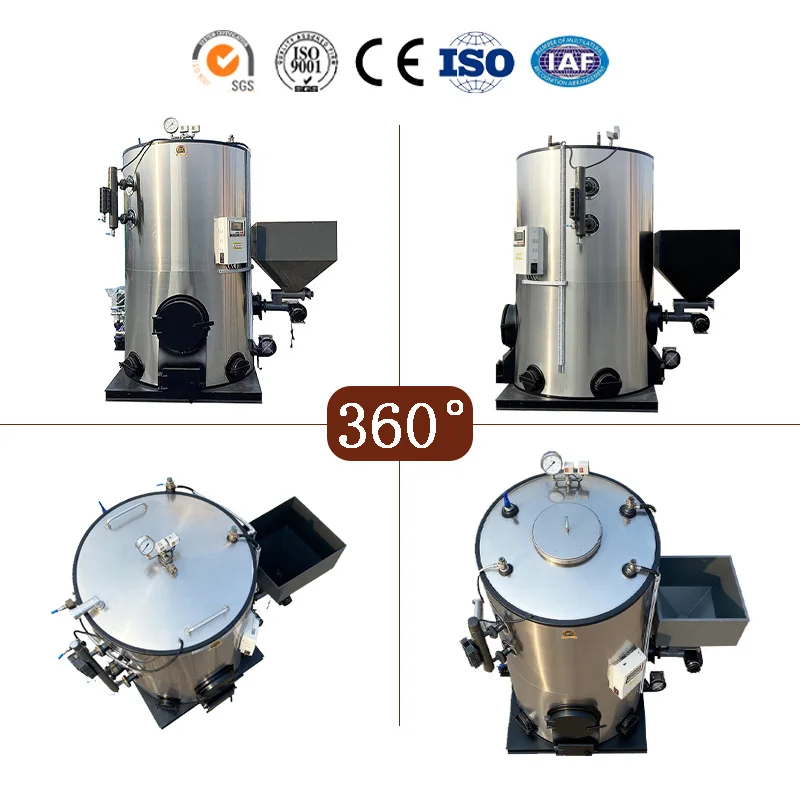 Industrial Steam Boiler Vertical Biomass 10-30HP Wood Coal Pellet Fired High Output Textile Processing Reliable Custom