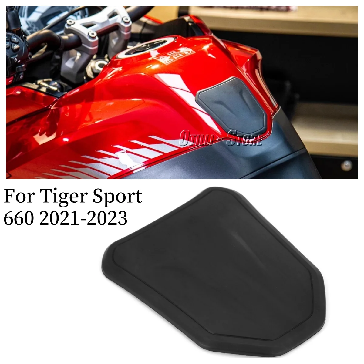 

Motorcycle Rubber Fuel Tank Pad Sticker Non-slip Oil Gas Tankpad Decal Protector For TIGER SPORT 660 Tiger Sport660 2021 2022