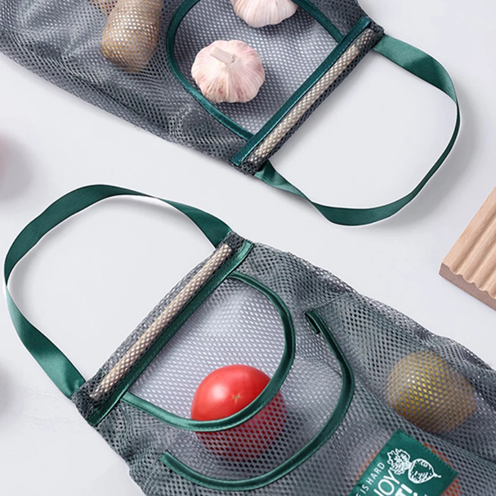 Lazy Corner Fruit and Vegetable Hanging Bag Kitchen Wall Hanging Garlic Net Bag Onion and Ginger Storage Bag with Fruit and Vege