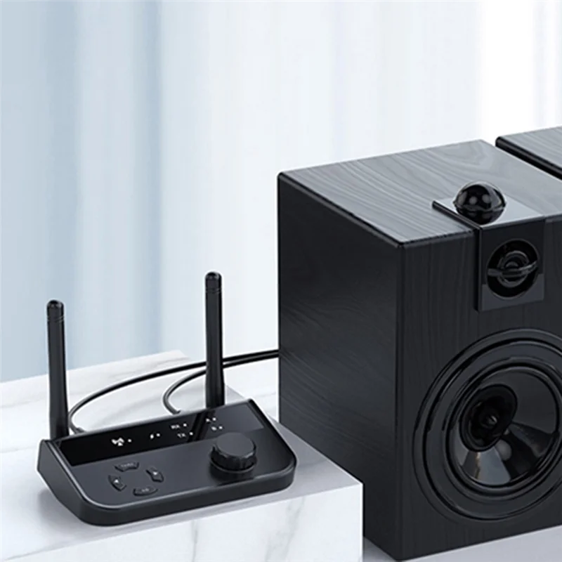 HFES Multipoint Bluetooth 5.3 Audio Transmitter Receiver 3.5Mm AUX 2 RCA Stereo Music Wireless Adapter For Car TV PC