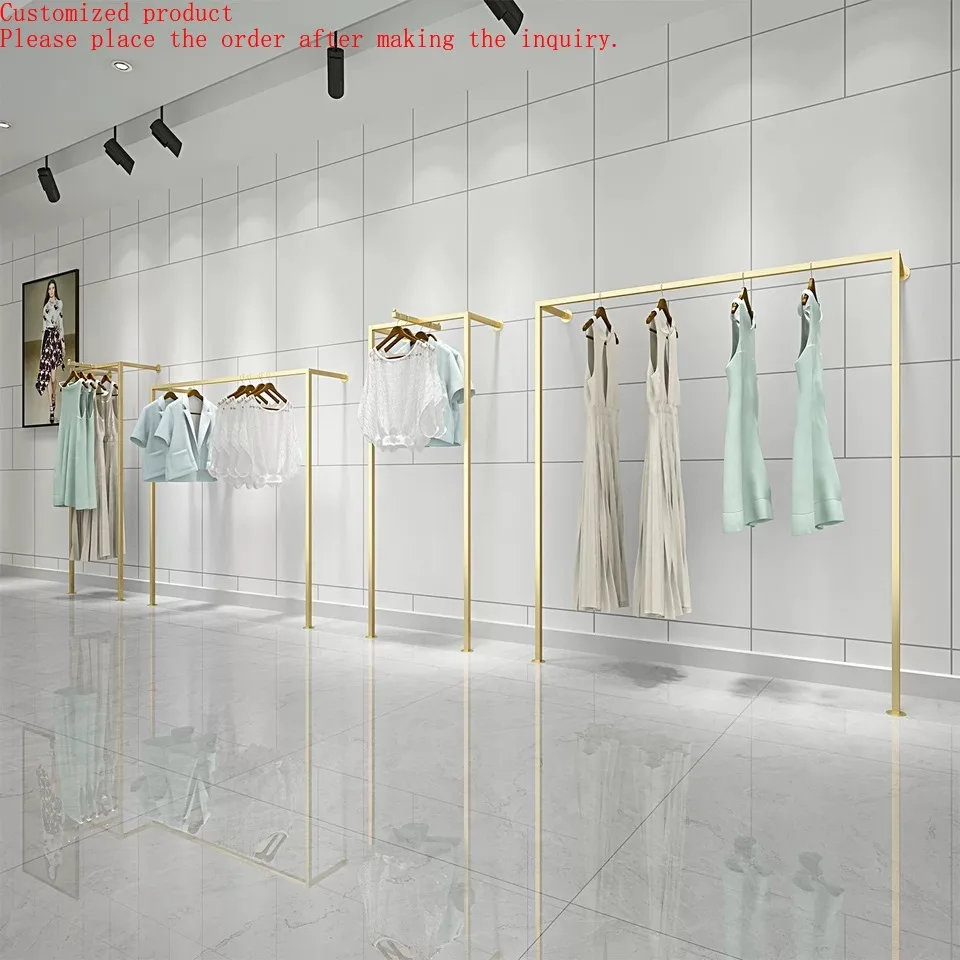 

Luxury Clothing Store Equipment/wall Mounted Clothes Hanger Rack/clothes Shop Decoration for Clothes Shop