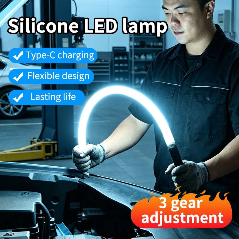 LED light strip can be bent, multifunctional, high-power car maintenance, outdoor flashlight lighting tool