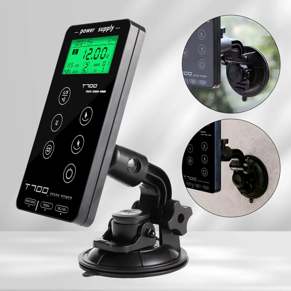 Tattoo Power Supply Smart Touch Screen T700 Intelligent Digital LCD Makeup Dual Input Tattoo Power Source For Tattoo Machine Pe