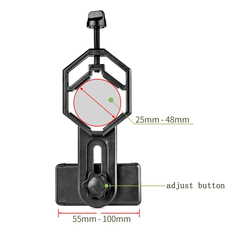 Telescope Phone Adapter Universal Cellphone Bracket Mount for Monocular Binoculars Spotting Scope