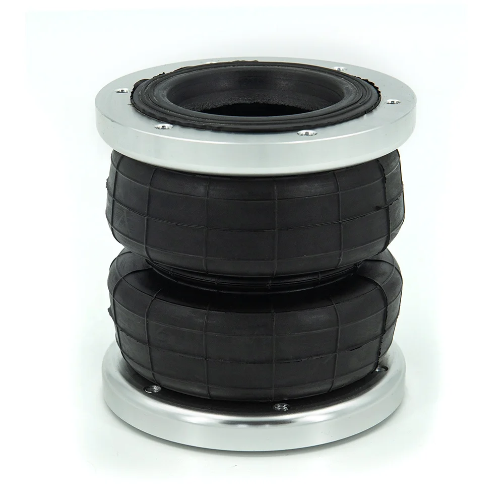 Universal 2 Rows Air Ride Bags Air Ride Suspension Kit Bag Pneumatic Bag Shock Absorber 134MM High with Open Flange