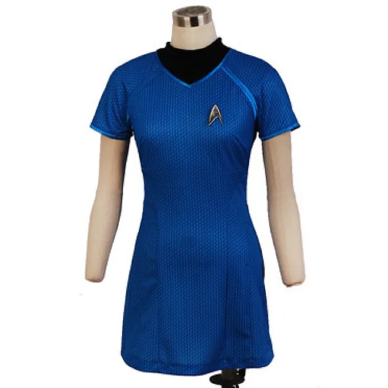 

Startreks Costumes Cosplay ST Into Darkness Carol Marcus Original Blue Woman Uniform Cosplay Costumes