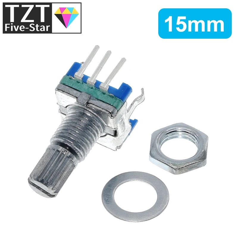 1PCS Plum handle 15mm 20mm rotary encoder coding switch / EC11 / digital potentiometer with switch 5 Pin