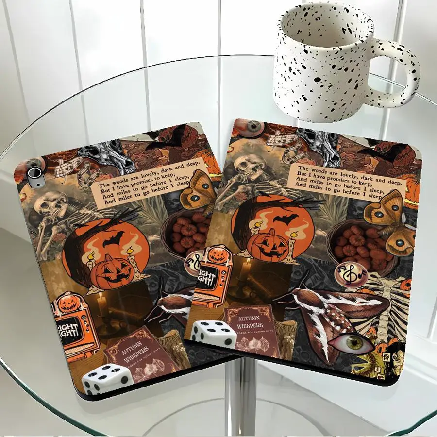 with Pencil Slot Case for Apple iPad Air 11 13 M4 M3 M2 A16 2026 10th 7/8/9th Pro11 13 Air 4/5/6th Skeleton Ghost Retro