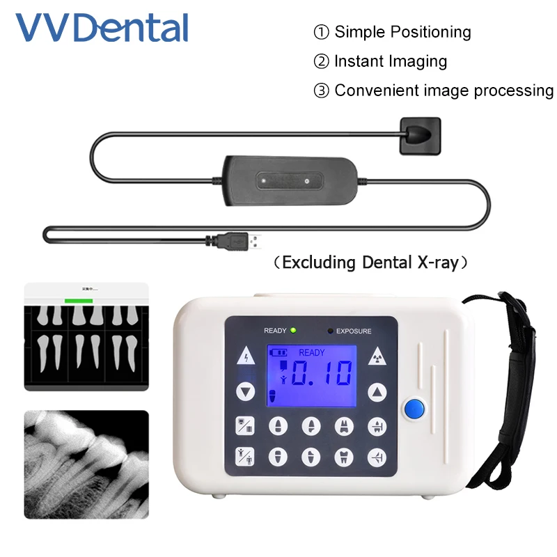 VVDental Dental Sensor X-Ray Radiovisiograph Digital Sensor Intraoral Imaging System HD Image Dentistry Tool Portable Rvg Sensor