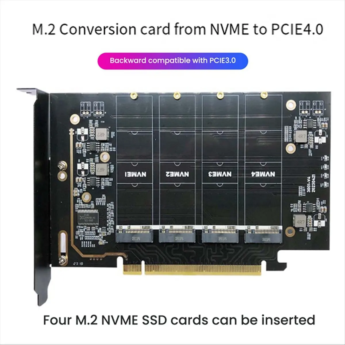 a16i-m2-nvme-to-pcie-40-x16-アダプターカード、4つのnvme-m2-2280をサポート、分岐接続用