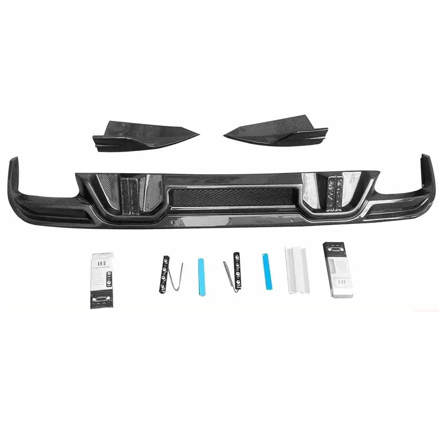 For BMW X5M F95 X6M F96 Carbon Fiber Car Rear Bumper Diffuser Rear Splitters Spoiler Back lip shunt L Upgrade body kit