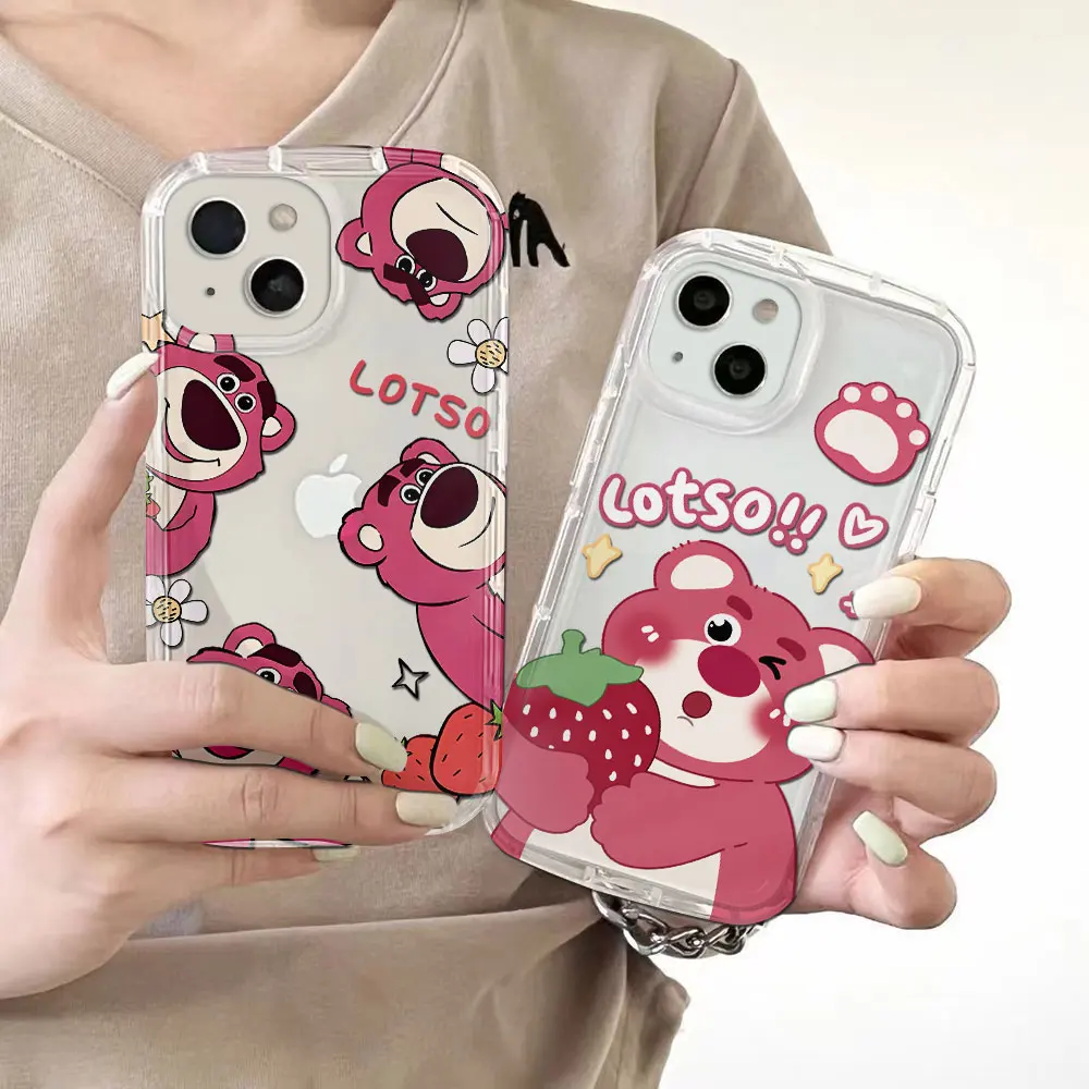 Toy Story Lotso-Huggin Bear Clear Case for OPPO Realme C11 C20 C21Y C31 C33 C35 C53 C55 9I 10 V15 Pro Plus 5G Airbag Shockproof