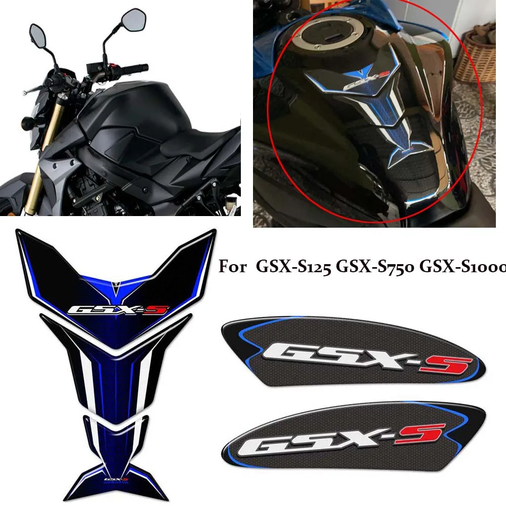 

For Suzuki GSX-S125 GSX-S750 GSX-S1000 Tank Pad Protector Stickers Decal Fender GSXS GSX - S 750 1000