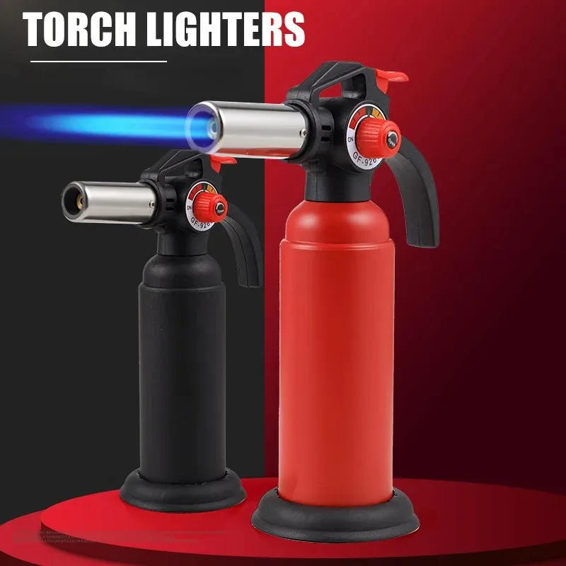 Professional Creative Windproof Torch Lighter Intense Blue Flame Butane 1300℃ High Temperature Precision Adjustable Flame Size