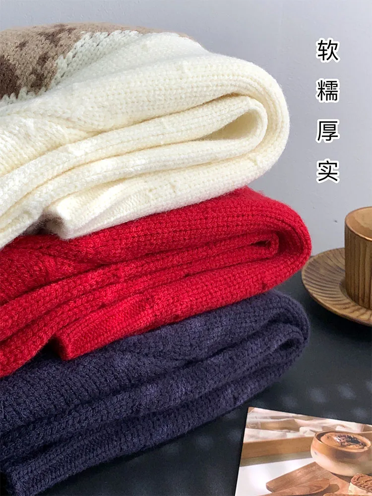 Fashion Simple Classical Knitwear Jumper Cartoon Bear Long Sleeve Pullovers 2000s Aesthetic Sweet Sweater Vintage Autumn Winter