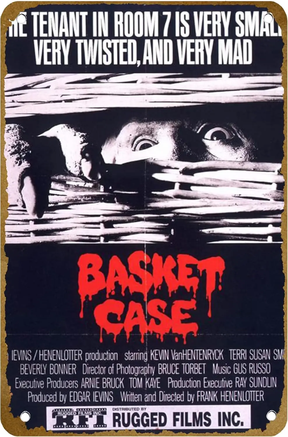 Basket Case 1982 Movie Poster Metal Tin sign Logo Family Club Bar Cafe Bedroom Art Wall Decoration Gift