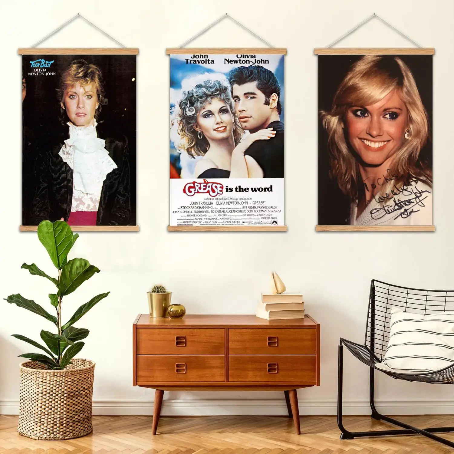 Olivia Newton-John-pintura de pared enmarcada, póster artístico en lienzo y arte de pared, carteles modernos para decoración de dormitorio familiar, pintura decorativa