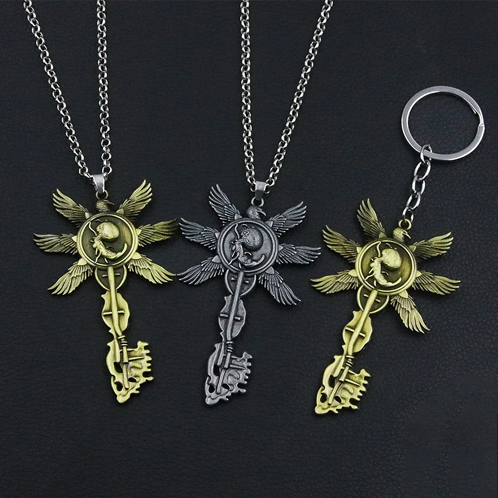 

Residents Evils Game Keychains Kids Bags Leon Kennedy Pendant Classic Toys Men Fashion Car Key Ring Children Birthday Gift New