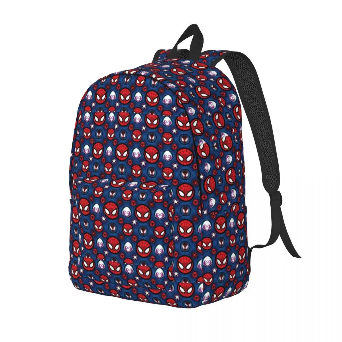 Custom Spider Man Pattern Canvas Backpacks Women Men Basic Bookbag for School College Red Web Bags