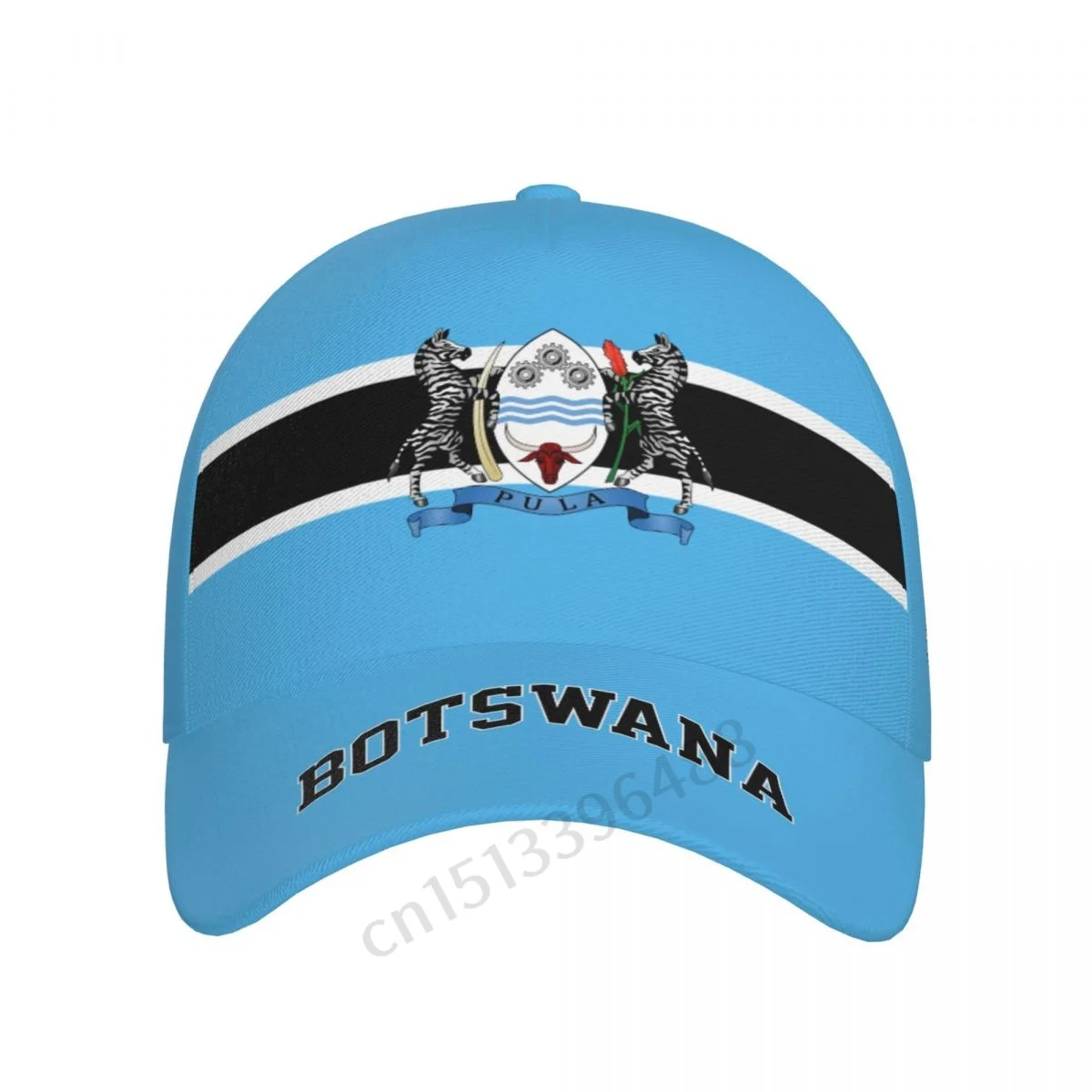 Botswana 3D Soccer Hats Sun Baseball Cap Breathable Adjustable Men Women Outdoor Fishing Hat