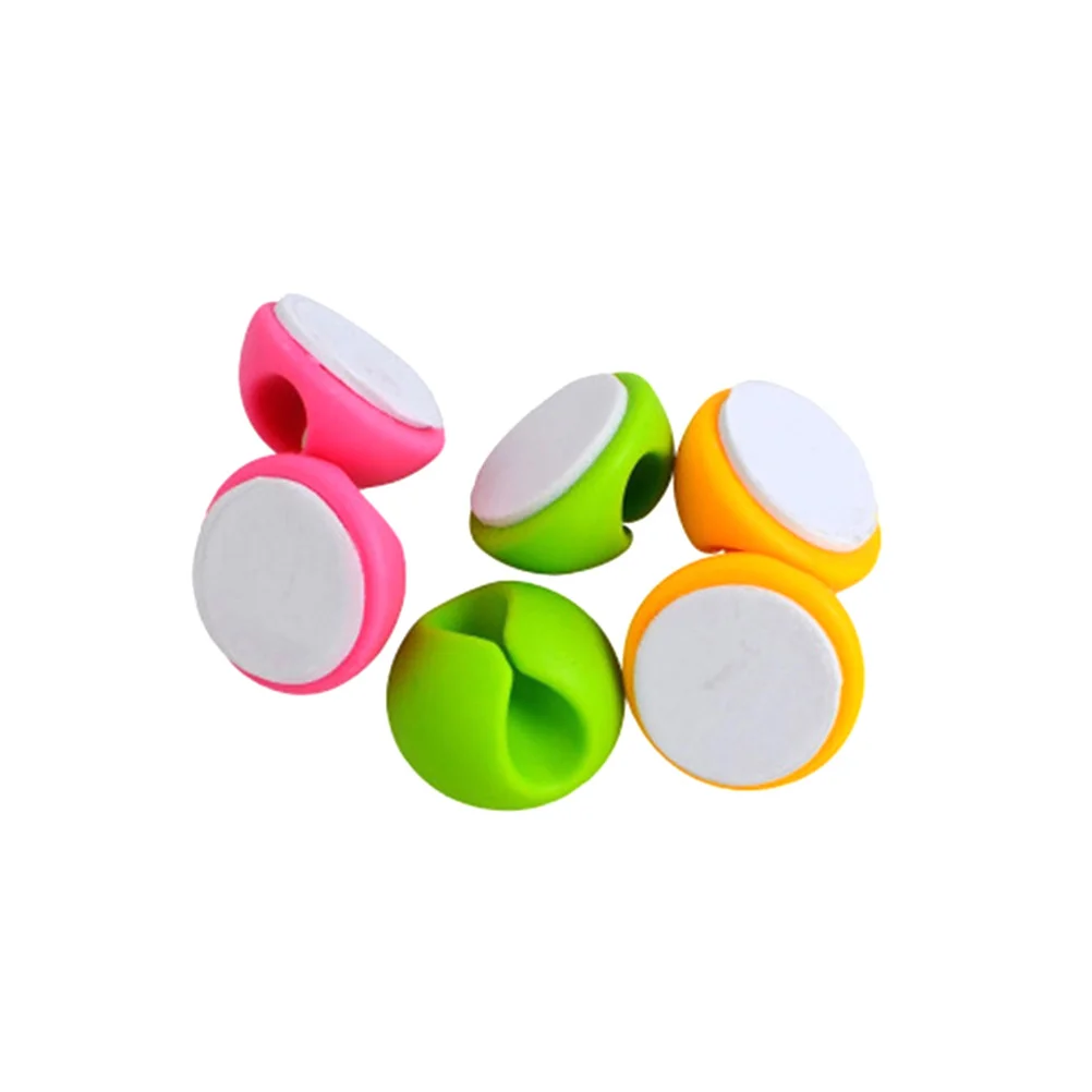 

24Pcs Cable Clip Organizer Colorful Single Slot Desk Cord Management for Charge Wire Headphone USB Cables Home Office